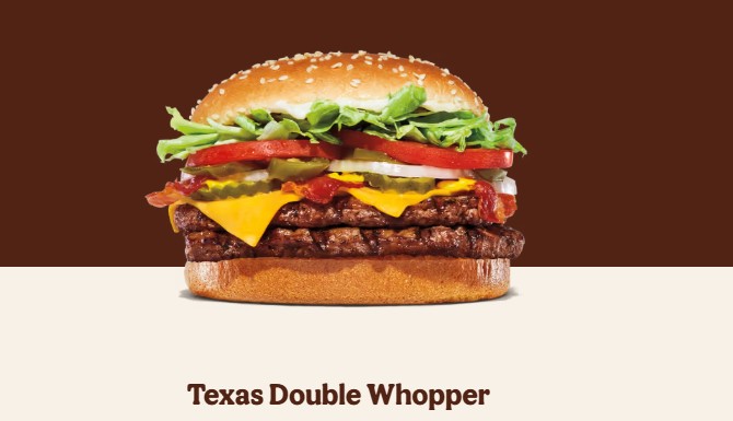 Burger King Texas Double Whopper Prices